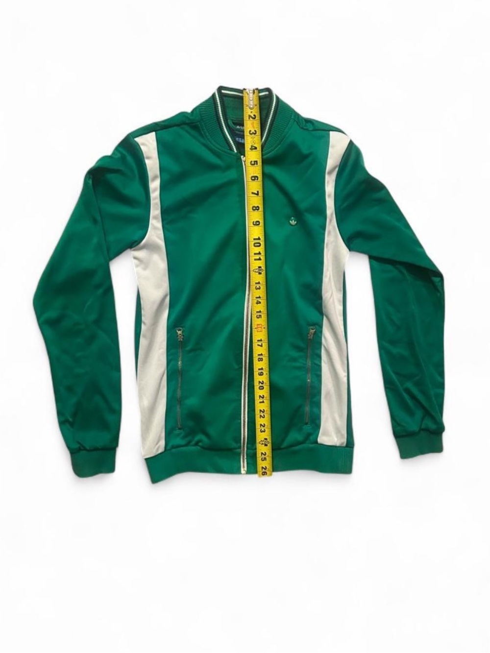 Vintage Adidas Stan Smith Green Track Jacket with Cream Panels Men’s Size S - Picture 2 of 10